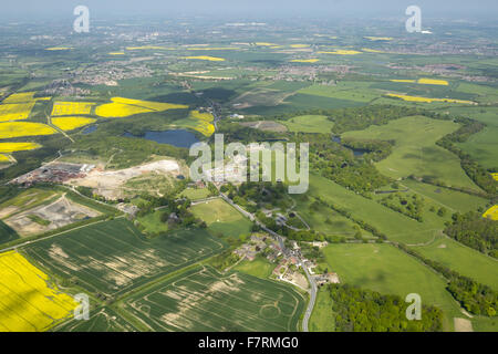 An aerial view of Nostell Priory and Parkland, West Yorkshire. Nostell Priory was the home of the Winn family for more than 350 years. Stock Photo