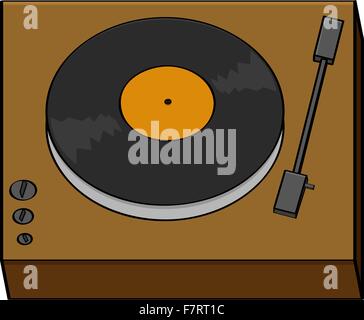 Old turntable Stock Vector