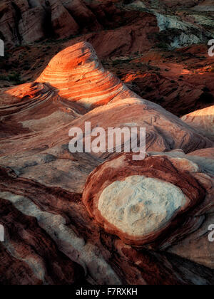 The Fire Wave at first light. Valley of fire State Park, Nevada Stock Photo