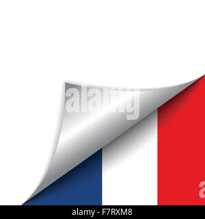 France Country Flag Turning Page Stock Vector