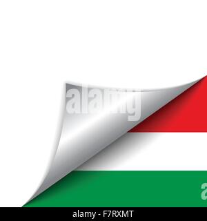 Hungary Country Flag Turning Page Stock Vector