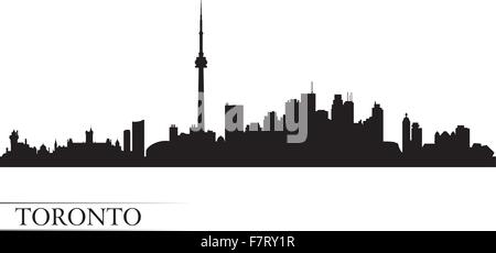 Toronto city skyline silhouette background, vector illustration Stock ...