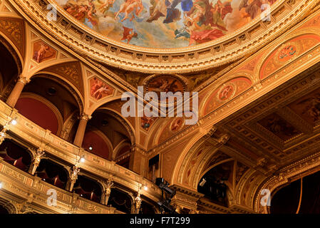 inside the opera  Operaház  at Andrássy út 20, Budapest, Hungary, world heritage Stock Photo