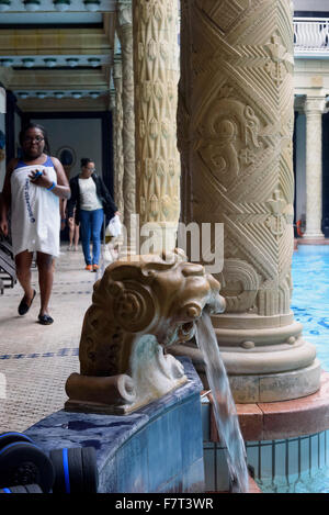 art Nouveau thermal bath Gelert-Bath Gellért fürdö, Kelenhegyi út 4, Budapest, Hungary Stock Photo