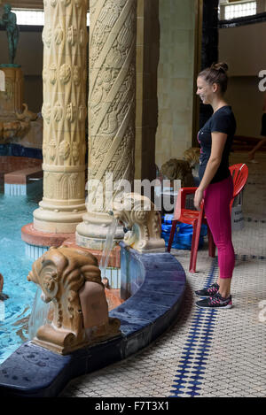 art Nouveau thermal bath Gelert-Bath Gellért fürdö, Kelenhegyi út 4, Budapest, Hungary Stock Photo