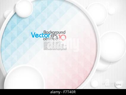 Abstract Background With White Paper Circles. Stock Vector