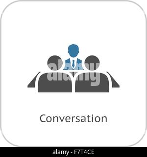 Conversation Icon. Flat Design. Stock Vector