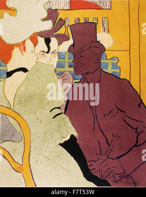 Henri de Toulouse-Lautrec - Flirt (An Englishman at the Moulin Rouge) Stock Photo