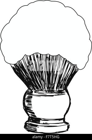 shaving brush Stock Vector