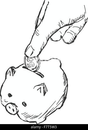 piggy bank Stock Vector