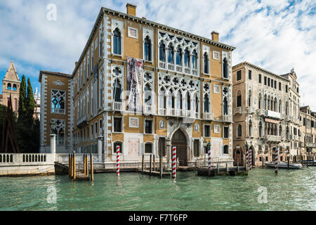 Palazzo Cavalli-Franchetti, Grand Canal, San Marco, Cannaregio, Venice, Veneto, Italy Stock Photo
