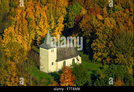 Chapel on Fürstenberg in the deciduous forest, Arnsberg, Sauerland, North Rhine-Westphalia, Germany Stock Photo