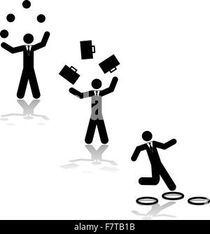 Business juggling Stock Vector