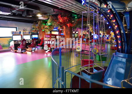 modern shopping mall playground for kids and video games Stock Photo