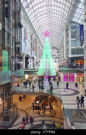 Christmas decorations at the Eaton Centre in Toronto, Canada Stock Photo