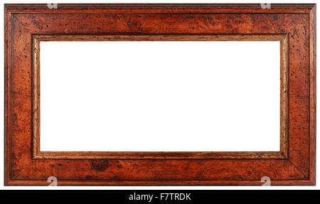 Empty Panoramic Wooden Picture Frame Stock Photo