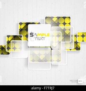 White Square Element On Stripes Background Stock Vector
