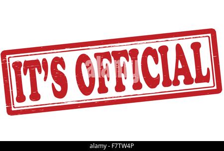 Its official Stock Vector