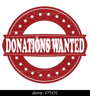Donations wanted Stock Vector