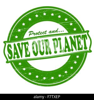 Save our planet Stock Vector