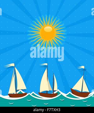 Seascape background Stock Vector