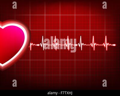 Abstract heart beats cardiogram. EPS 10 Stock Vector