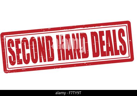 Second hand deals Stock Vector