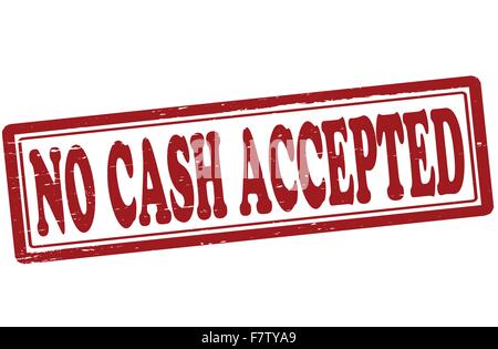 No cash accepted Stock Vector