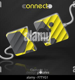 Modern Puzzle Template. Stock Vector