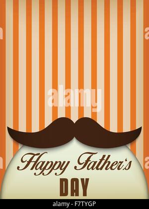 Happy Father Day Mustache Love Stock Vector