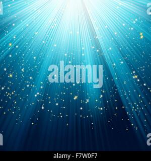 A Blue color design with a burst. EPS 8 Stock Vector