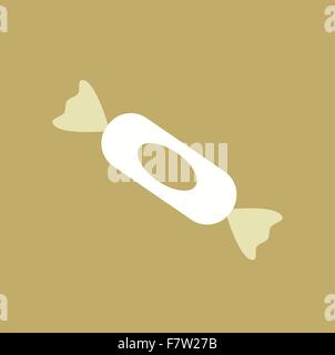 Candy Flat Icon Stock Vector