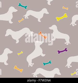 Vector dog seamless pattern, background Stock Vector