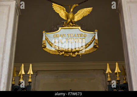 Venice, Italy, June 4 2014: External of La Fenice theatre, historical theatre symbol of the city Stock Photo