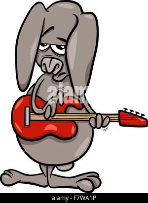 bunny playing guitar cartoon illustration Stock Vector Image & Art - Alamy
