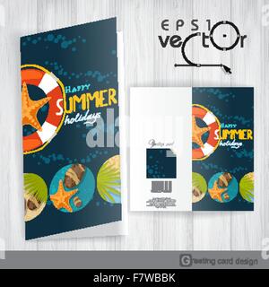 Greeting Card Design, Template Stock Vector