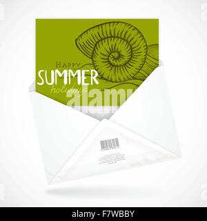 Postal Envelopes With Greeting Card Stock Vector