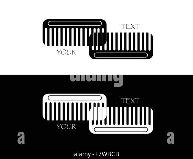 set of comb Stock Vector