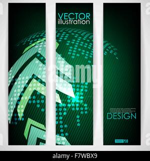 Arrow Green Background With Place For Your Text Stock Vector