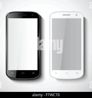 Vector smart phones on white background Stock Vector