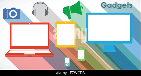 Vector icons set – Gadgets Stock Vector