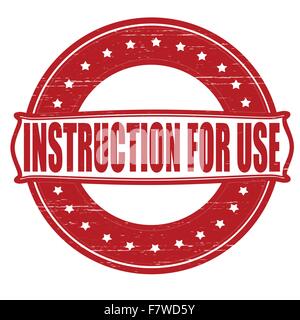 Instruction for use Stock Vector