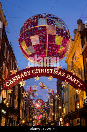 Carnaby Street Christmas Lights 2015.Westminster London UK Stock Photo