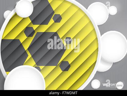 Abstract Background With White Paper Circles Stock Vector