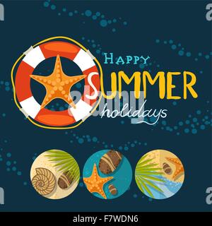 Summertime Traveling Template Stock Vector