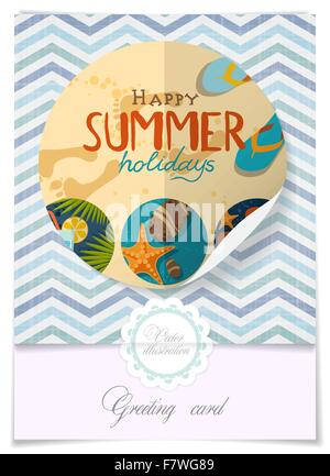 Greeting Card Design, Template Stock Vector