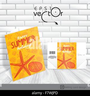 Greeting Card Design, Template Stock Vector