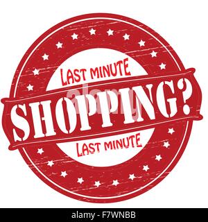 Last minute shopping Stock Vector