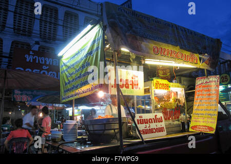 Cooked Food Stall in Chang Puak Gate, Chiang Mai, Thailand Stock Photo