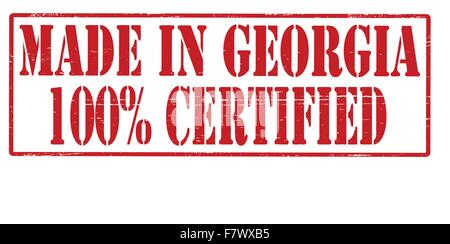 Made in Georgia one hundred percent certified Stock Vector